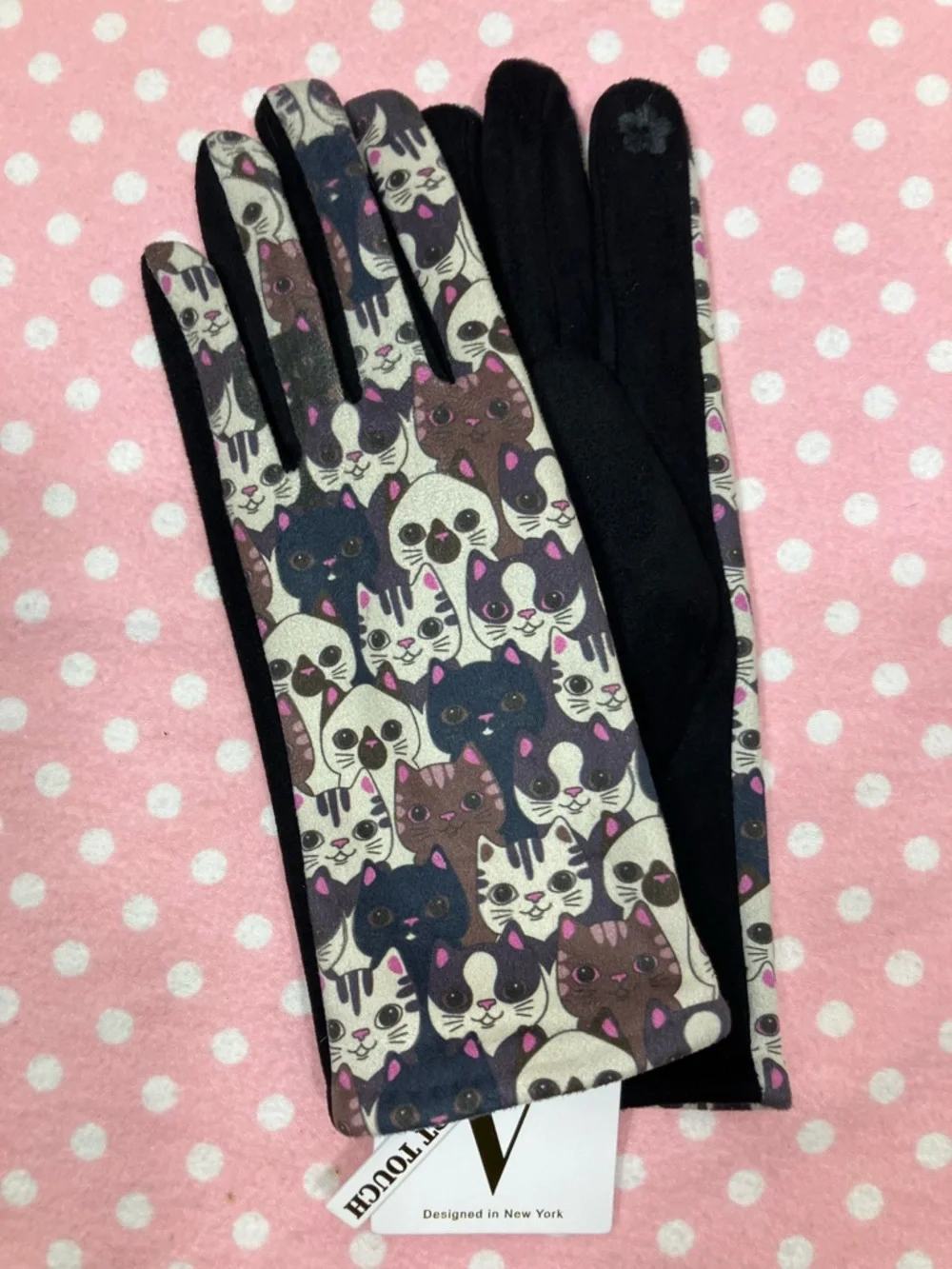 V Smart Touch Cat Gloves 7 - Medium